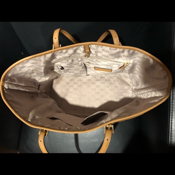 Tan Michael Kors Tote Purse - Picture 2 of 8